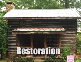 Historic Log Cabin Restoration  Mc Adenville, North Carolina